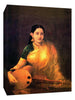 Set of 4 Raja Ravi Varma Paintings - Lady Playing The Veena,Malabar Lady with Veena, Lady with Swarbat, Young Woman with Veena - Gallery Wrapped Art Print (12 x 10 inches each)