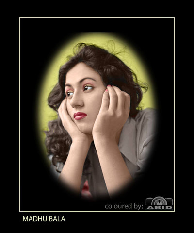 Madhubala - Bollywood Art Poster - Large Art Prints by Brooke