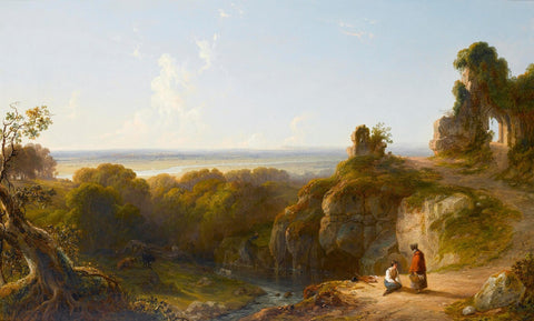View On The Medway Near Maidstone by John F Tennant