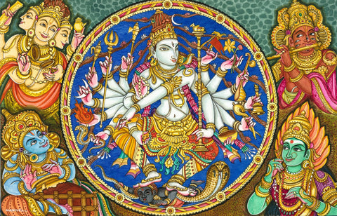 Manivelu Deities Pradosha Nataraja - Large Art Prints by Tommy