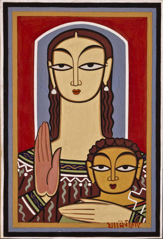 Mary and Jesus by Jamini Roy