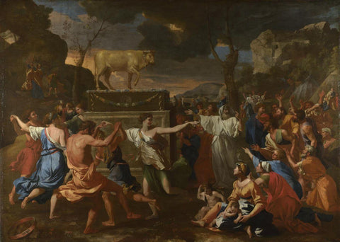 The Adoration of the Golden Calf - Nicolas Poussin by Nicolas Poussin