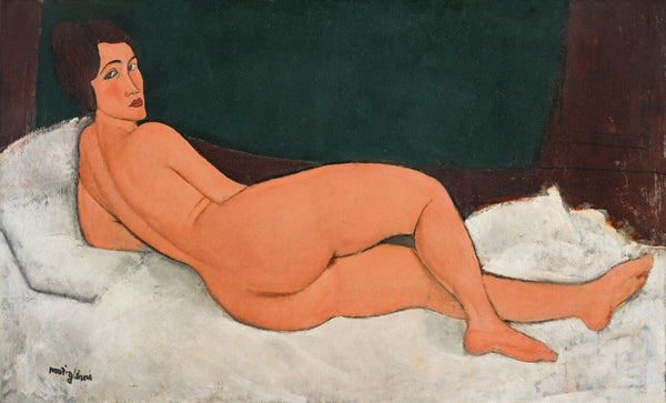 Amedeo Modigliani - Nu couche (sur le cote gauche)\ - Large Art Prints"