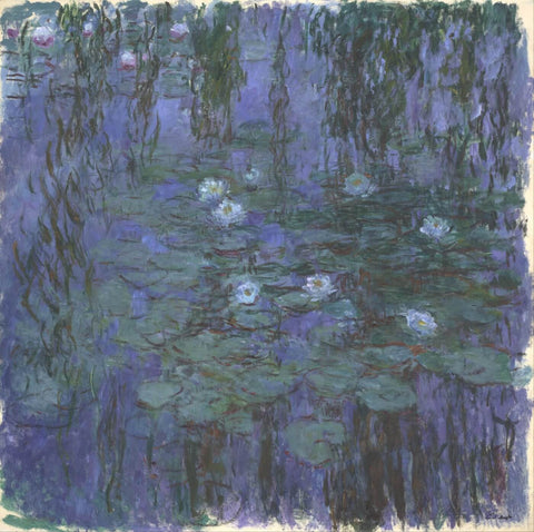 Blue Water Lilies - Canvas Prints