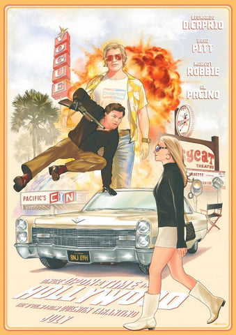 Once Upon a Time In Hollywood - Movie Poster - Framed Prints