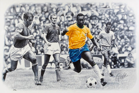 Spirit Of Sports - Soccer Superstar - Digital Art - Pele - Canvas Prints