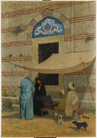 Arzuhalci - Public Scribe - Canvas Prints by Osman Hamdi Bey