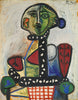 Woman With A Bun In An Armchair - Françoise Gilot (Femme Au Chignon Dans Un Fauteuil) 1948 - Pablo Picasso - Framed Prints