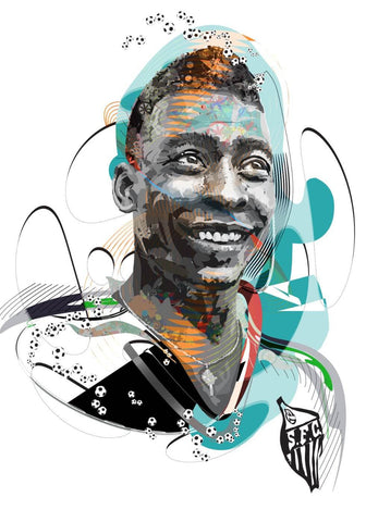 Spirit Of Sports - Photography - Soccer Superstar - Pele - Framed Prints