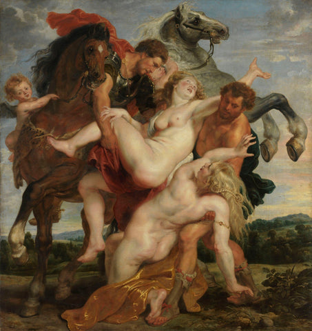 The Rape Of The Daughters Of Leucippus - Large Art Prints by Peter Paul Rubens