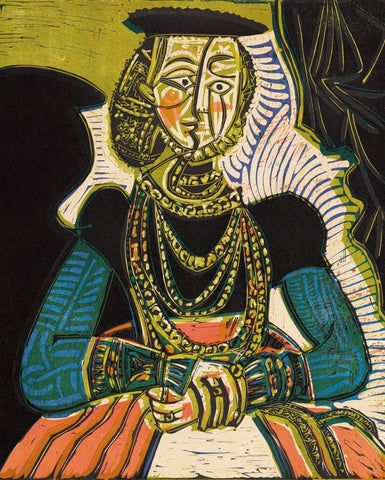 Portrait Of A Woman After Cranach The Younger (Portrait De Femme Daprès Cranach Le Jeune) - Posters by Pablo Picasso
