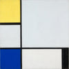 Piet Mondrian Composition With Yellow Blue Black And Light - Canvas Prints