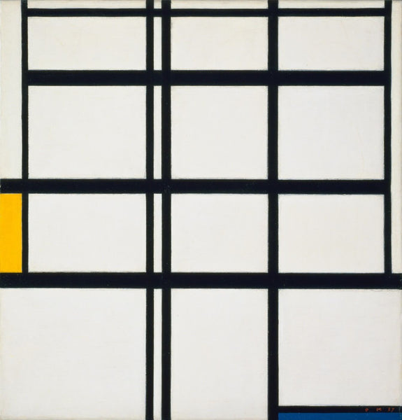 Piet Mondrian Composition in yellow blue and white - Art Prints