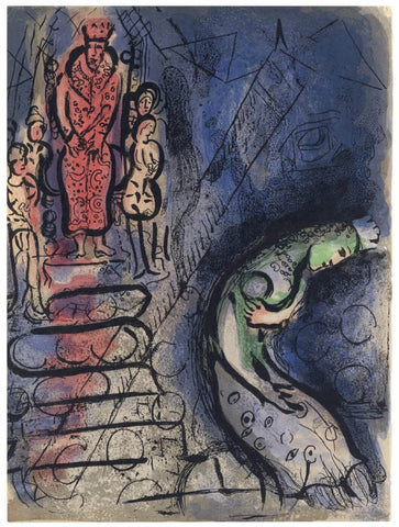 Ahasuerus Send Vasthi Away - Large Art Prints by Marc Chagall