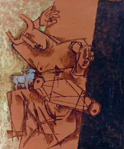 Untitled - XI - Large Art Prints by M F Husain