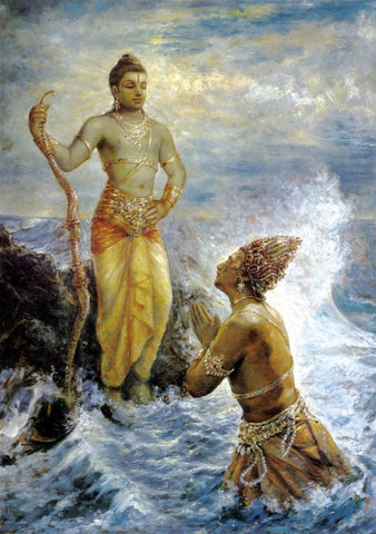 Indian Art - Rama And Hanuman by Kritanta Vala