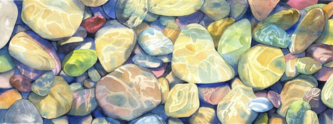Rocks Under Water - Framed Prints by Tallenge Store