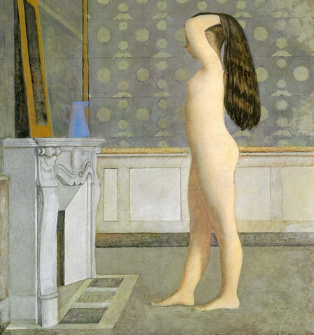 Nu devant la cheminée - (Nude Before a Mantel) - Art Prints