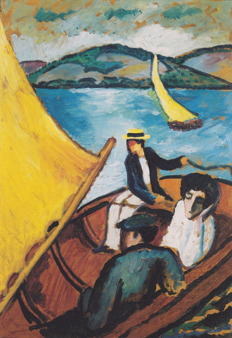 Sailing boat on the Tegernsee - Life Size Posters by August Macke