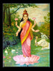 Set Of 2 Raja Ravi Varma Paintings- Lakshmi and Saraswati - Framed Canvas