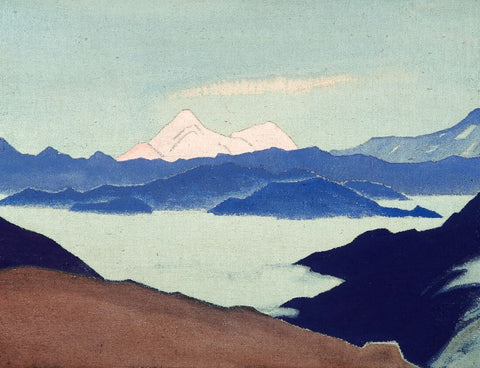 Sacred Himalayas, 1933- Nicholas Roerich Painting – Landscape Art - Posters