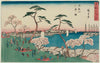 Cherry Blossoms in Full Bloom at Goten-yama - Utagawa Hiroshige - Japanese Woodblock Print - Canvas Prints
