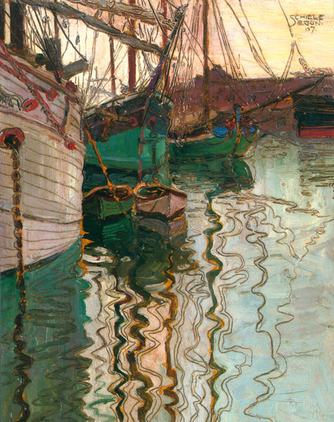 Egon Schiele - Hafen Von Triest (Harbor Of Trieste)  - Canvas Prints