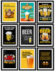 Beer - Set of 10 Framed Poster Paper - (12 x 17 inches)each