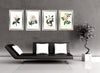 Set Of 4 Botanical Illustration Paintings - Premium Quality Framed Print (15 x 20 inches)