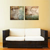 Crop Circles - Modern Abstract Painting - Set Of 2 Gallery Wrap (24 x 24 inches) each