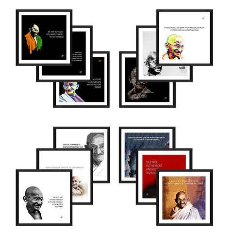 Set of 12 Mahatma Gandhi Quotes In English