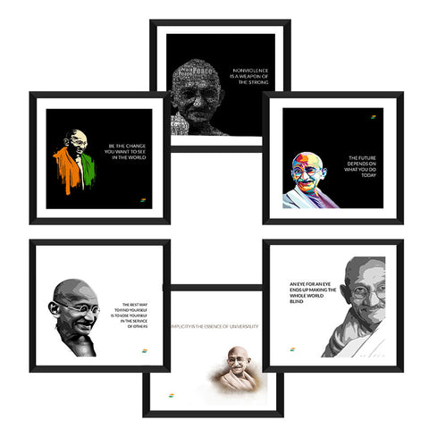 Set of 6 Mahatma Gandhi Quotes In English by Sina Irani