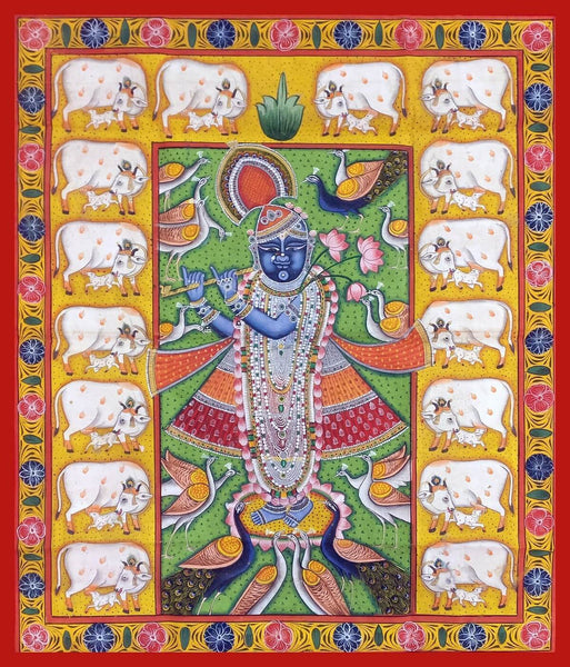 Shrinathji - Cows - Framed Prints
