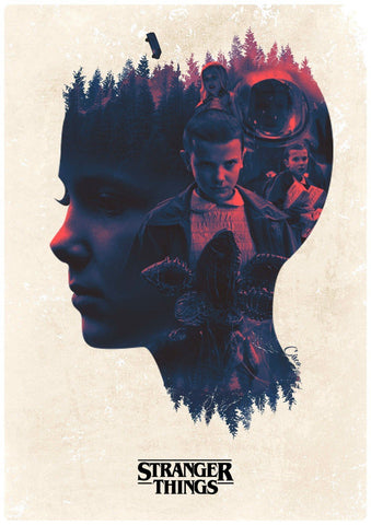Stranger Things - Four - Large Art Prints by Tallenge Store