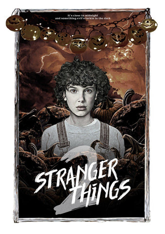 Stranger Things - Outside - Large Art Prints by Tallenge Store