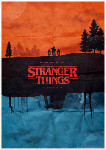 Stranger Things - Large Art Prints by Tallenge Store
