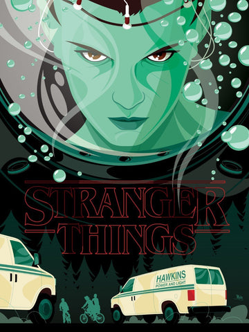 Stranger Things - Welcome to Hawkins - Large Art Prints by Tallenge Store
