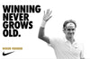 Spirit Of Sports - Winning Never Grows Old - Roger Federer - Legend Of Tennis - Framed Prints