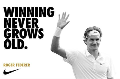 Spirit Of Sports - Winning Never Grows Old - Roger Federer - Legend Of Tennis - Posters by Christopher Noel