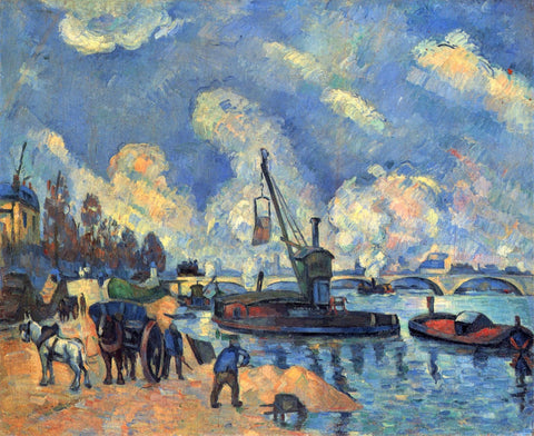 The Seine at Bercy - Large Art Prints by Paul Cezanne