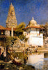 The Temple and Tank of Walkeshwar at Bombay - Canvas Prints