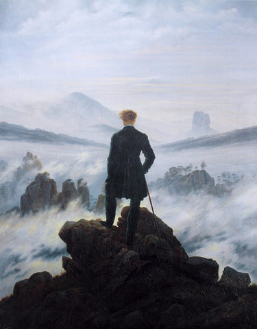 Wanderer above the Sea of Fog - Der Wanderer über dem Nebelmeer - Framed Prints by Caspar David Friedrich