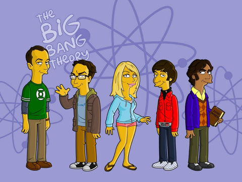 The Simpsons - The Big Bang Theory - TV Crossovers by Tallenge Store
