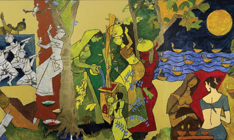 Traditional Indian Festivals - Posters by M F Husain