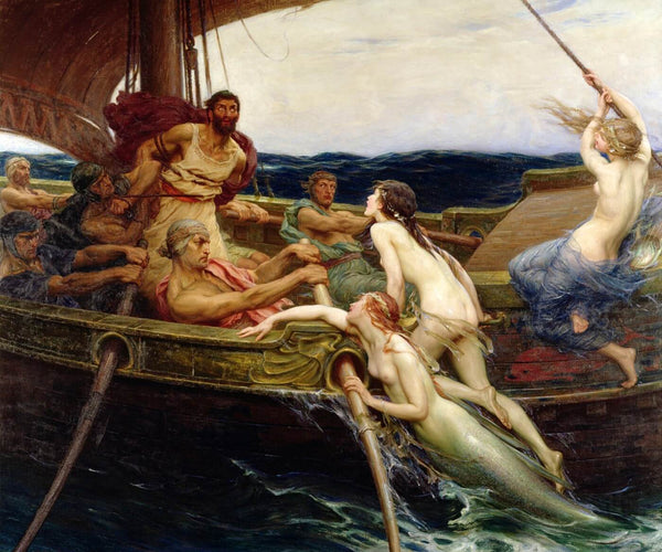 Ulysses And The Sirens - Herbert James Draper - Canvas Prints