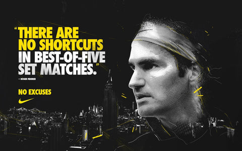 Spirit Of Sports - There Are No Shortcuts - Roger Federer - Legend Of Tennis - Posters