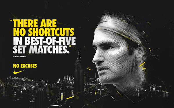 Spirit Of Sports - There Are No Shortcuts - Roger Federer - Legend Of Tennis - Art Prints