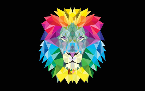 Digital Art - Colorful Lion Face by Sherly David