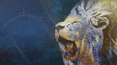 Digital Art - Roaring Lions - Canvas Prints