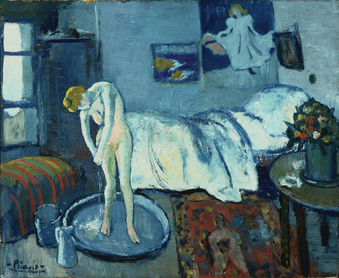 Pablo Picasso - La Chambre Bleue - The Blue Room - Posters by Pablo Picasso